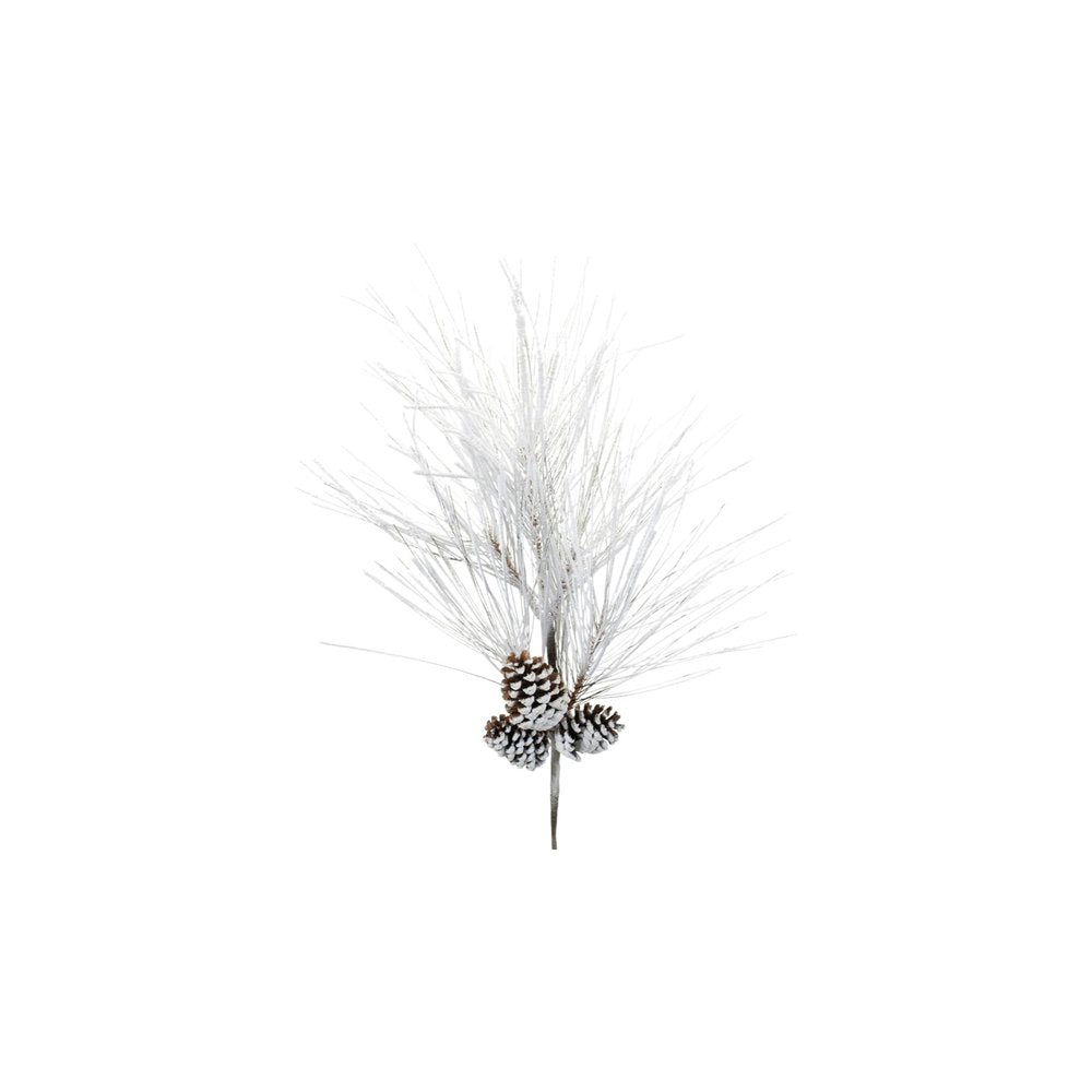 Set of Two 36" White Brown And Green Artificial Pine  Warm Home View