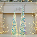 Set of Two 6" White Artificial  Warm Home View