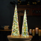 Set of Two 6" White Artificial  Warm Home View