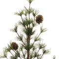 Set of Two 32" Mini Artificial Pine Trees With Pinecones In Rustic Brown Pots  Warm Home View