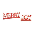 Set of Two Red And White Christmas Tabletop Sign with LED  Warm Home View