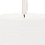 Set of Two White Unscented Candle Flameless Pillar Candles  Warm Home View