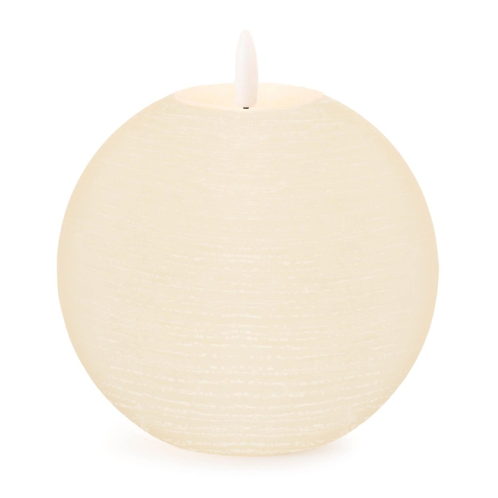 Set of Two Ivory Unscented Candle Flameless Designer Candles  Warm Home View