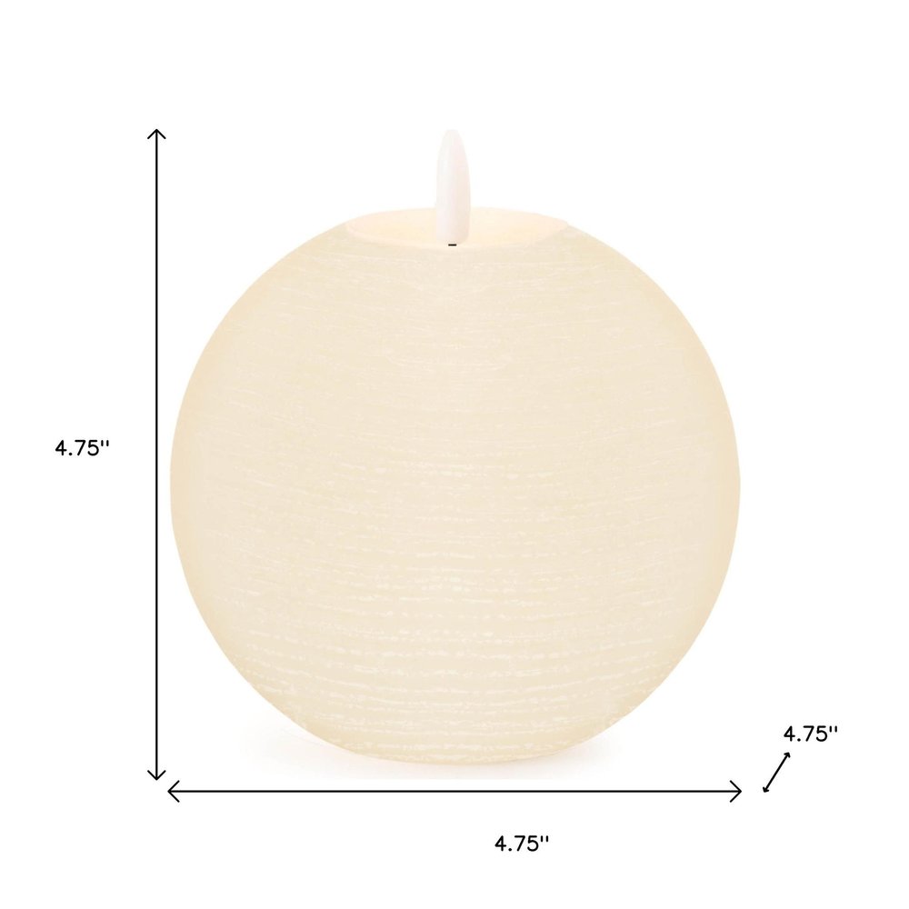 Set of Two Ivory Unscented Candle Flameless Designer Candles  Warm Home View