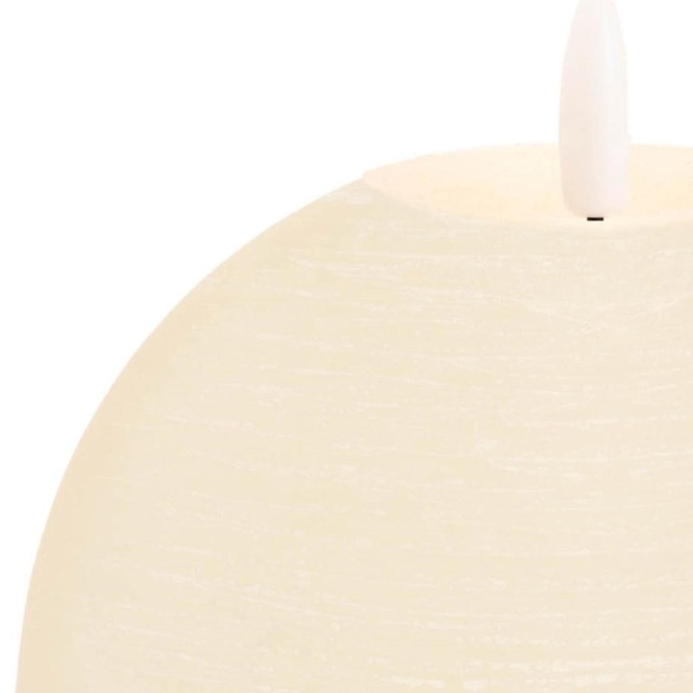 Set of Two Ivory Unscented Candle Flameless Designer Candles  Warm Home View