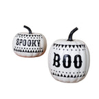 Set of Two White And Black Polyresin Tabletop Sculpture  Warm Home View