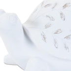 Set of Two White Polyresin Frog And Turtle Figurines  Warm Home View