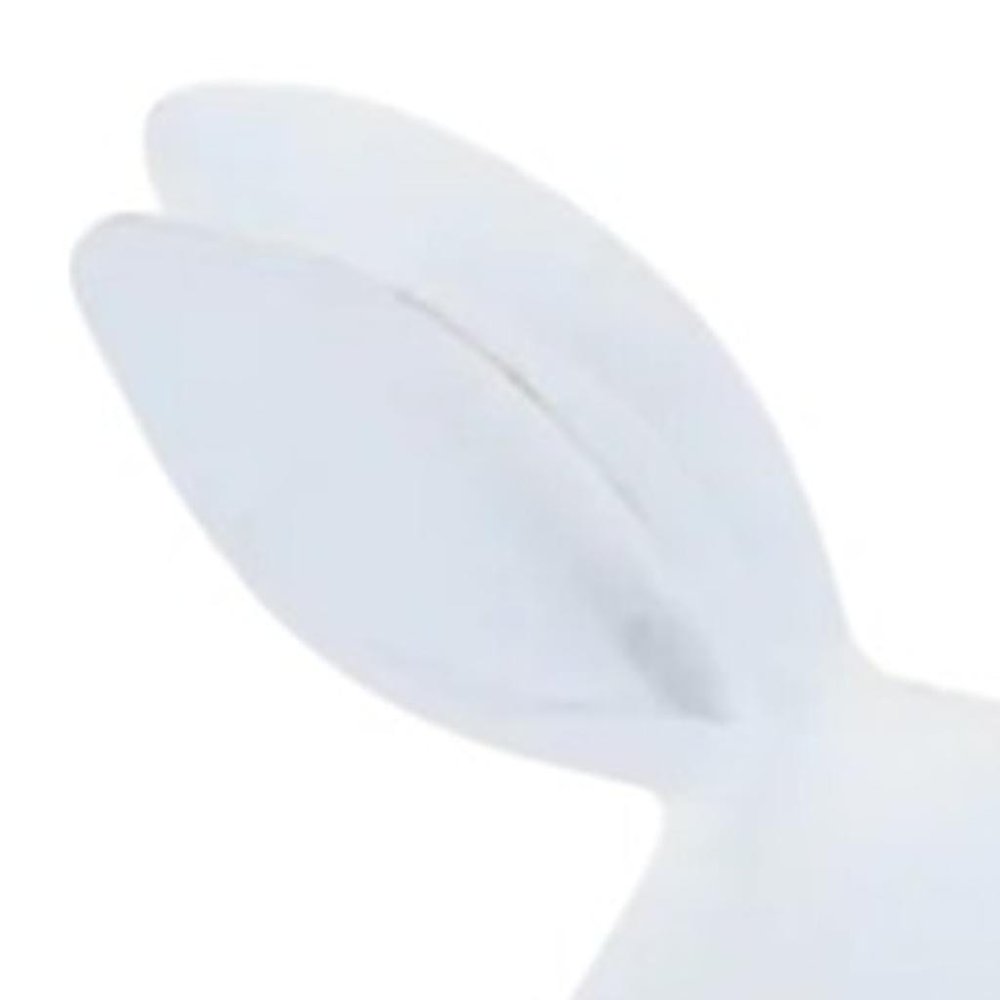 Set of Two White Polyresin Rabbit Figurines  Warm Home View