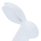 Set of Two White Polyresin Rabbit Figurines  Warm Home View
