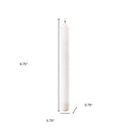 Set of Two White Unscented Candle Flameless Taper Candles  Warm Home View