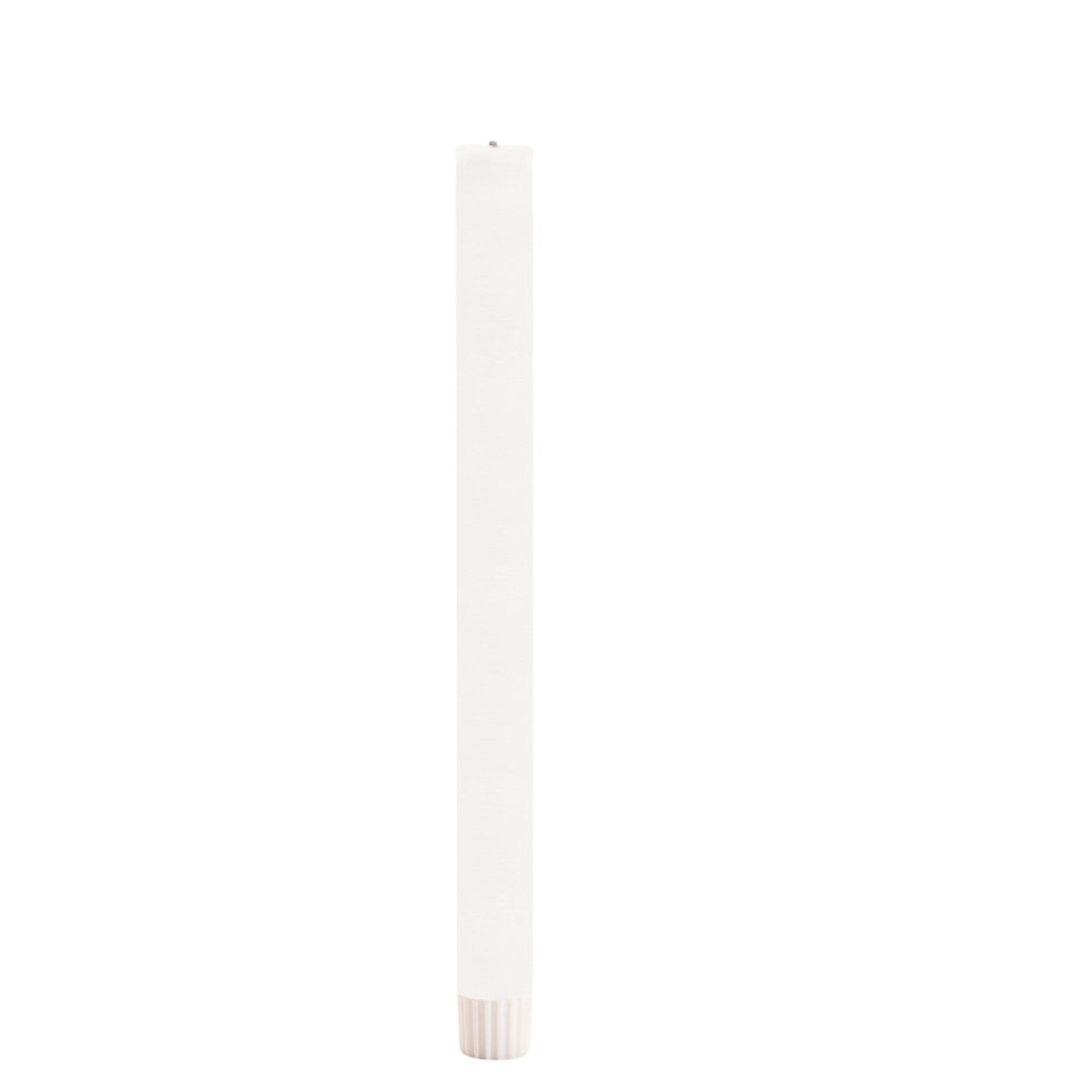 Set of Two White Unscented Flameless Candle Taper Candles  Warm Home View