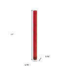 Set of Two Red Unscented Candle Flameless Taper Candles  Warm Home View