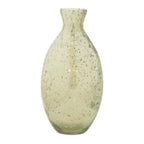 Set of Three Sage Green Seeded Bubble Glass Table Vases  Warm Home View
