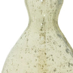 Set of Three Sage Green Seeded Bubble Glass Table Vases  Warm Home View