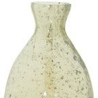 Set of Three Sage Green Seeded Bubble Glass Table Vases  Warm Home View