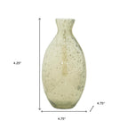 Set of Three Sage Green Seeded Bubble Glass Table Vases  Warm Home View