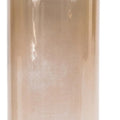 Set of Two Translucent Taupe Glass Cylinder Table Vases  Warm Home View