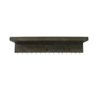 Set Of Two Brown Wood Wall Mounted Accent Shelves With Hooks  Warm Home View