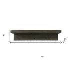 Set Of Two Brown Wood Wall Mounted Accent Shelves With Hooks  Warm Home View