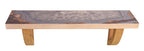 36" Gray And Natural Wood Agate Pattern Wall Mount Accent Shelf  Warm Home View
