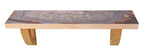 36" Gray And Natural Wood Agate Pattern Wall Mount Accent Shelf  Warm Home View
