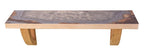 36" Gray And Natural Wood Agate Pattern Wall Mount Accent Shelf  Warm Home View