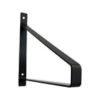 8" Set Of Two Black Metal Wall Mounted Shelf Brackets  Warm Home View