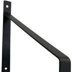 8" Set Of Two Black Metal Wall Mounted Shelf Brackets  Warm Home View
