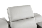 Italian Leather Wall Hugger Recliner, Light Gray, 1 Piece  Warm Home View