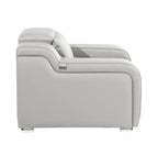 Italian Leather Wall Hugger Recliner, Light Gray, 1 Piece  Warm Home View