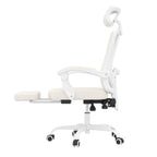 White and Black Adjustable Height Swivel Rolling Office Chair  Warm Home View