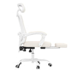 White and Black Adjustable Height Swivel Rolling Office Chair  Warm Home View