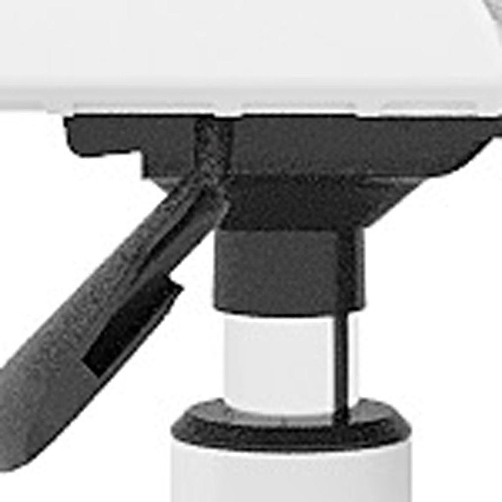 White and Black Adjustable Height Swivel Rolling Office Chair  Warm Home View