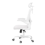 White and Black Adjustable Height Swivel Rolling Office Chair  Warm Home View