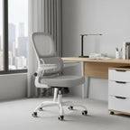 White Adjustable Height Swivel Rolling Gaming Chair  Warm Home View