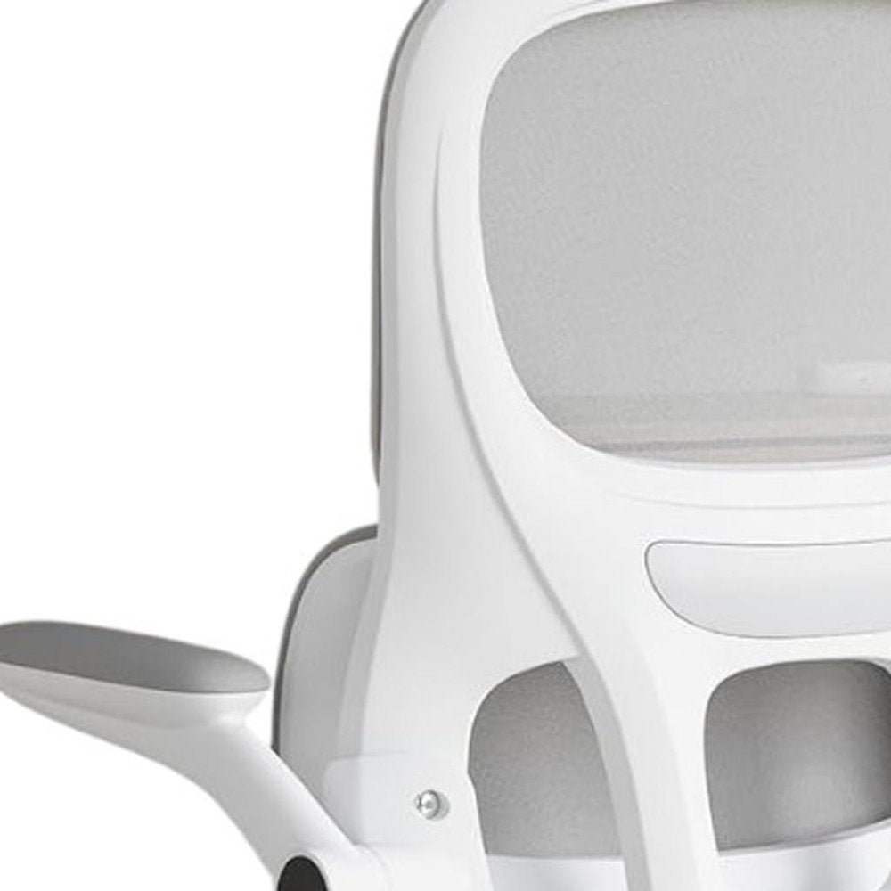 White Adjustable Height Swivel Rolling Gaming Chair  Warm Home View