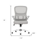 White Adjustable Height Swivel Rolling Gaming Chair  Warm Home View