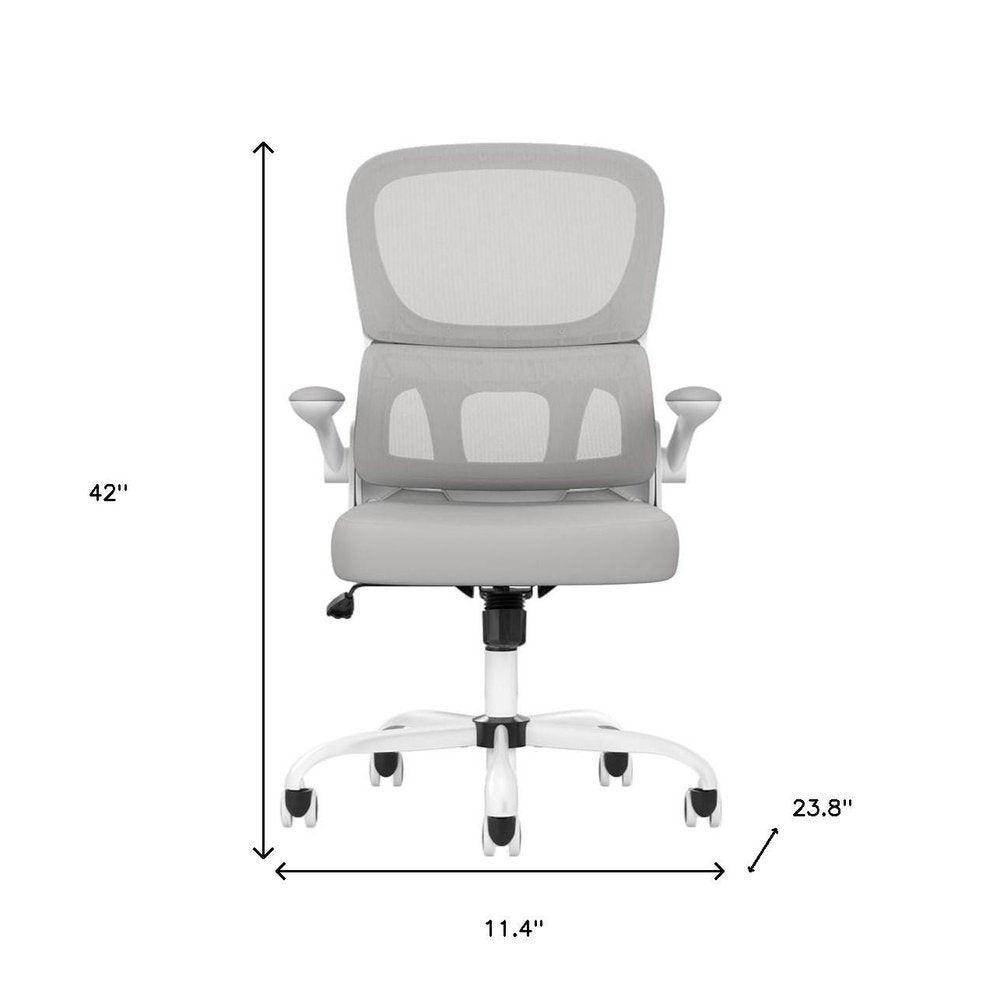 White Adjustable Height Swivel Rolling Gaming Chair  Warm Home View