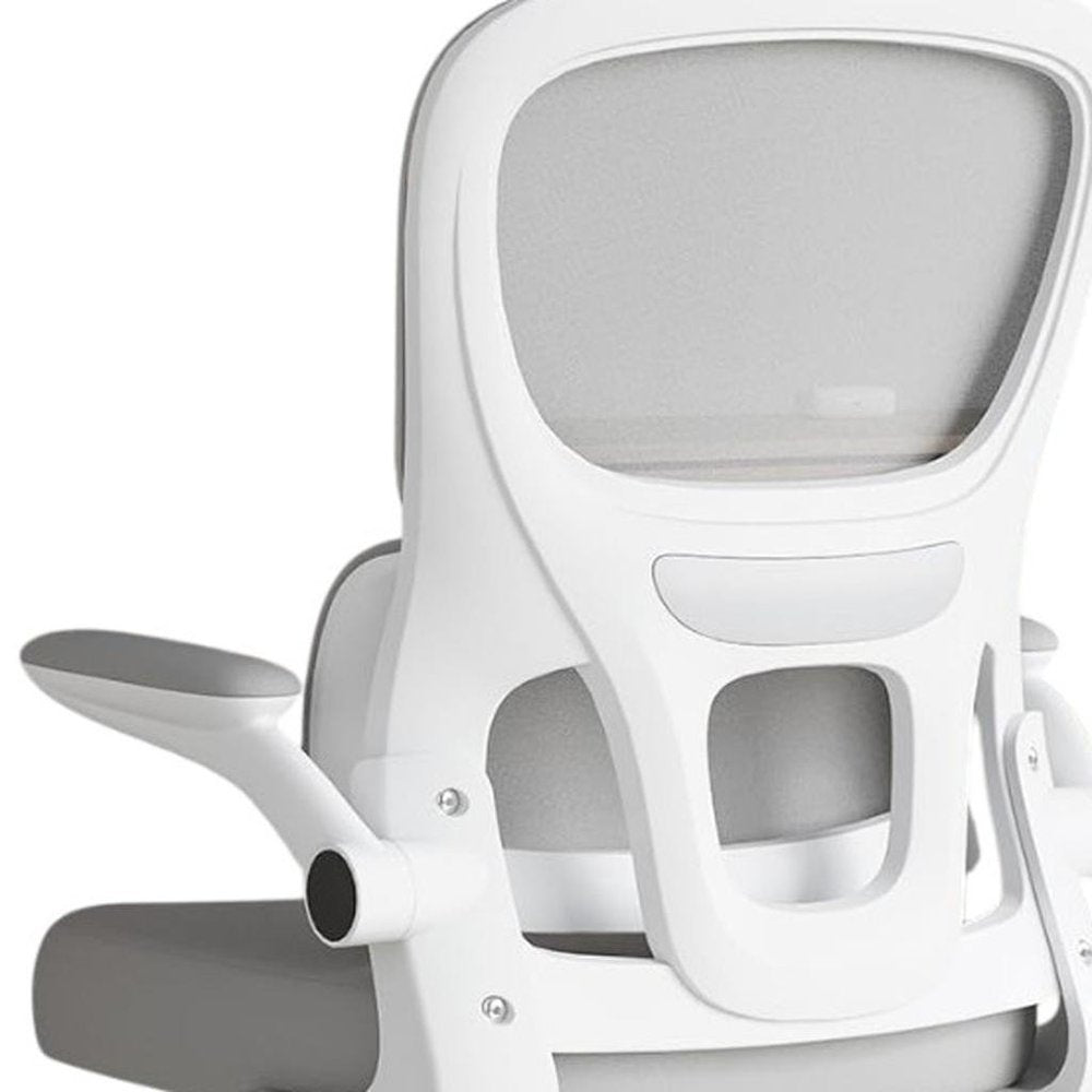 White Adjustable Height Swivel Rolling Gaming Chair  Warm Home View