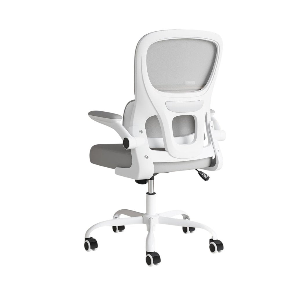 White Adjustable Height Swivel Rolling Gaming Chair  Warm Home View