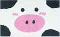 32" White Black And Pink Cotton Cow Youthful Bath Rug  Warm Home View