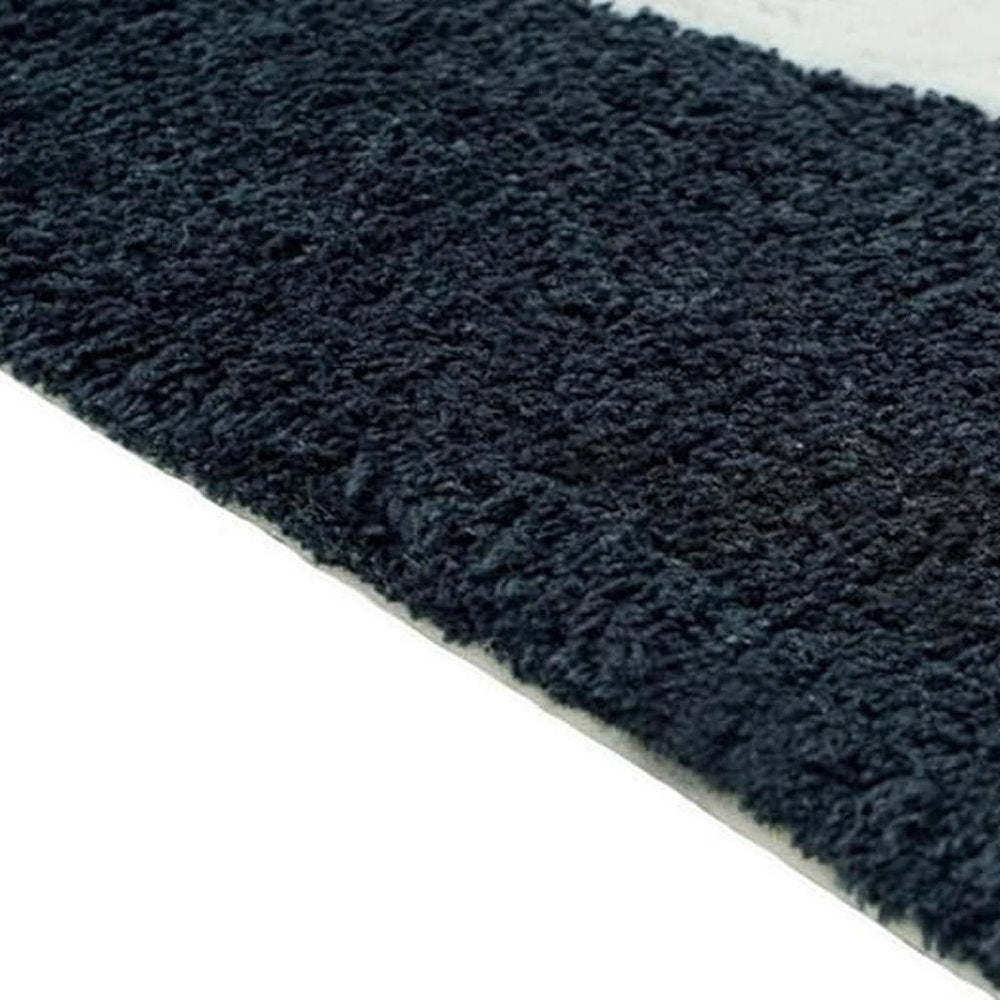32" White Black And Pink Cotton Cow Youthful Bath Rug  Warm Home View