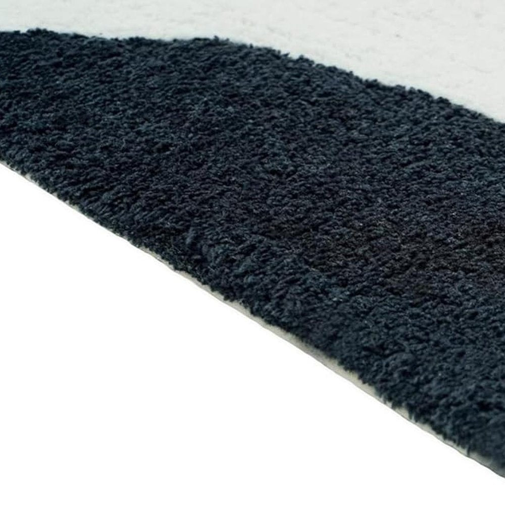 32" White Black And Pink Cotton Cow Youthful Bath Rug  Warm Home View