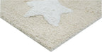 32" White And Beige Cotton Clouds and Stars Youthful Bath Rug  Warm Home View
