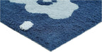 32" White Blue And Yellow Cotton Clouds and Stars Youthful Bath Rug  Warm Home View