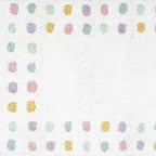 32" White Purple And Pink Cotton Polka Dots Bath Rug  Warm Home View