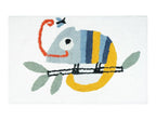 32" White And Yellow Cotton Chameleon Youthful Bath Rug  Warm Home View
