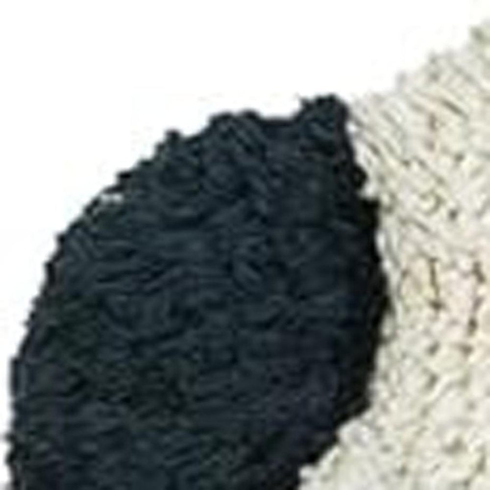 32" White Blue And Pink Cotton Hedgehog Floral Print Bath Rug  Warm Home View