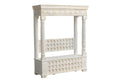 White Floral Wood Storage Bench, Flip Top, 1-Piece  Warm Home View