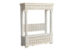White Floral Wood Storage Bench, Flip Top, 1-Piece  Warm Home View